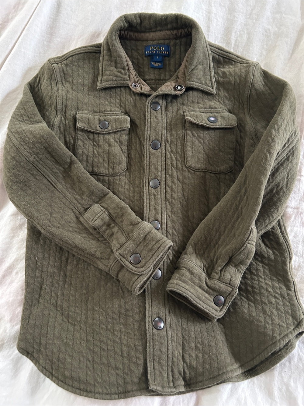 Polo by Ralph Lauren Olive Quilted Button-Up Jacket
